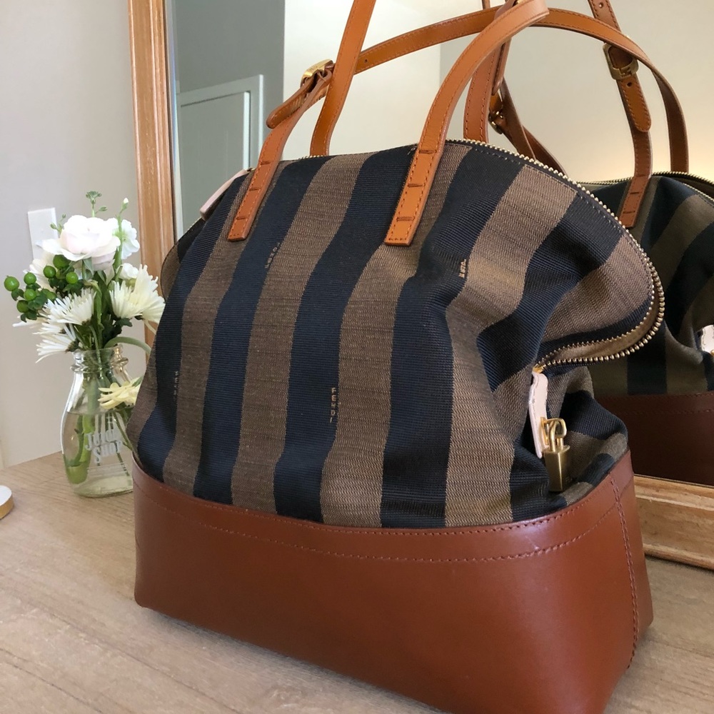 Fendi pequin handbag